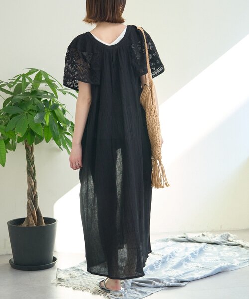 CIAOPANIC TYPY（チャオパニックティピー）の「【WEB限定】【india】肩レース2WAYワンピース（ワンピース・レディース・グリーン/アイボリー/ブラック・ONE SIZE）」の5枚目の写真