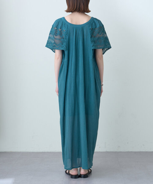 CIAOPANIC TYPY（チャオパニックティピー）の「【WEB限定】【india】肩レース2WAYワンピース（ワンピース・レディース・グリーン/アイボリー/ブラック・ONE SIZE）」の8枚目の写真