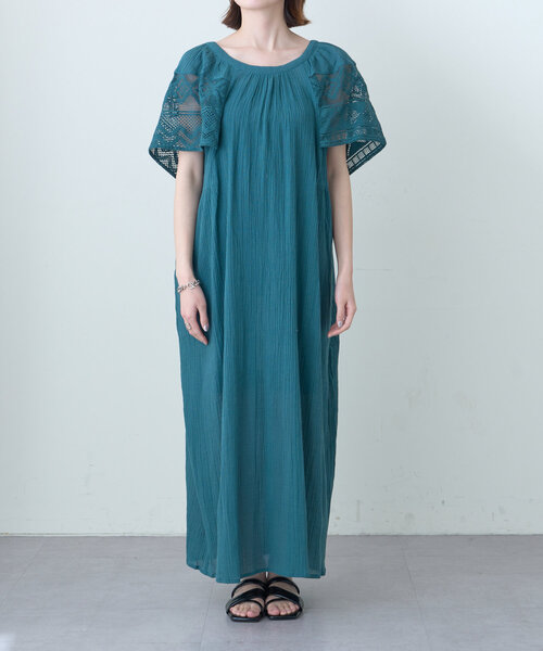 CIAOPANIC TYPY（チャオパニックティピー）の「【WEB限定】【india】肩レース2WAYワンピース（ワンピース・レディース・グリーン/アイボリー/ブラック・ONE SIZE）」の9枚目の写真