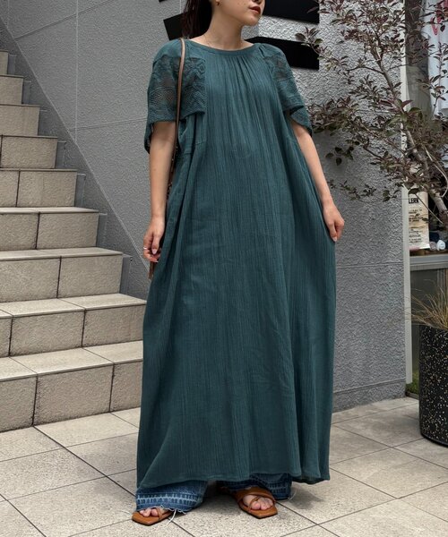 CIAOPANIC TYPY（チャオパニックティピー）の「【WEB限定】【india】肩レース2WAYワンピース（ワンピース・レディース・グリーン/アイボリー/ブラック・ONE SIZE）」の17枚目の写真