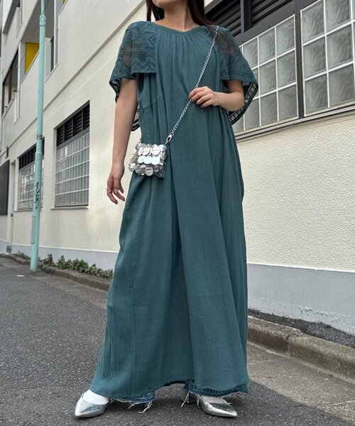 CIAOPANIC TYPY（チャオパニックティピー）の「【WEB限定】【india】肩レース2WAYワンピース（ワンピース・レディース・グリーン/アイボリー/ブラック・ONE SIZE）」の21枚目の写真