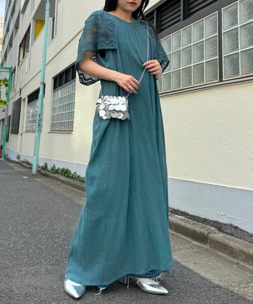 CIAOPANIC TYPY（チャオパニックティピー）の「【WEB限定】【india】肩レース2WAYワンピース（ワンピース・レディース・グリーン/アイボリー/ブラック・ONE SIZE）」の22枚目の写真