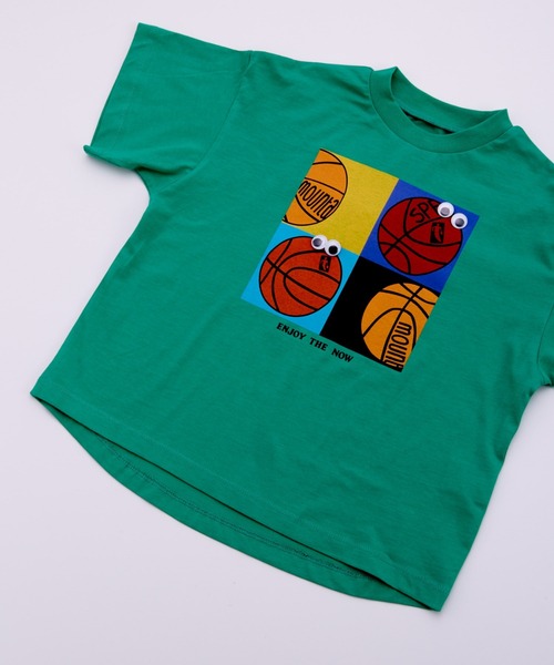 Ocean&Ground(オーシャン&グラウンド)の「接触冷感Mr.DUNKTシャツ(Tシャツ/カットソー・キッズ・グリーン/ホワイト・80/90/100/110/120/130/140)」の6枚目の写真