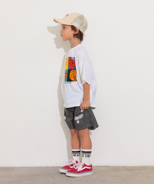 Ocean&Ground(オーシャン&グラウンド)の「接触冷感Mr.DUNKTシャツ(Tシャツ/カットソー・キッズ・グリーン/ホワイト・80/90/100/110/120/130/140)」の14枚目の写真