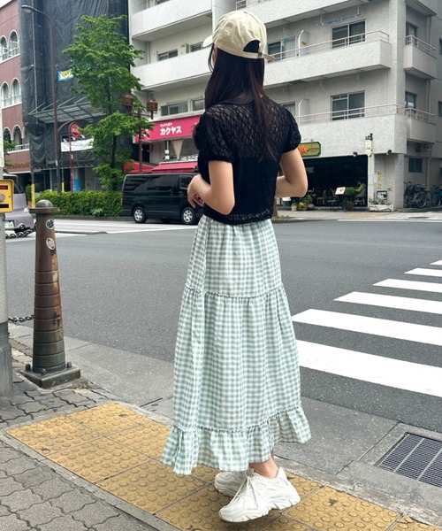 美品✨MARGARETHOWELL ギンガムチェック スカート 日本製 サイズ3 human woman 綿麻チェックスカート ギンガムチェック3