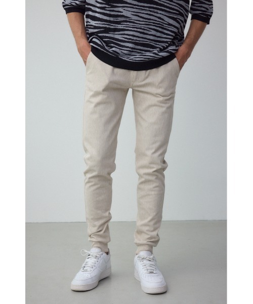 AZUL by moussy（アズールバイマウジー）の「EASY ACTION SLIM JOGGER 2ND（スウェットパンツ・メンズ・ブラック/杢グレー/ライトベージュ/チャコールグレー・MEDIUM/X-SMALL/SMALL/LARGE/X-LARGE）」の4枚目の写真