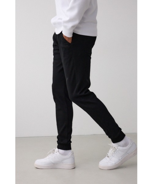 AZUL by moussy（アズールバイマウジー）の「EASY ACTION SLIM JOGGER 2ND（スウェットパンツ・メンズ・ブラック/杢グレー/ライトベージュ/チャコールグレー・MEDIUM/X-SMALL/SMALL/LARGE/X-LARGE）」の10枚目の写真