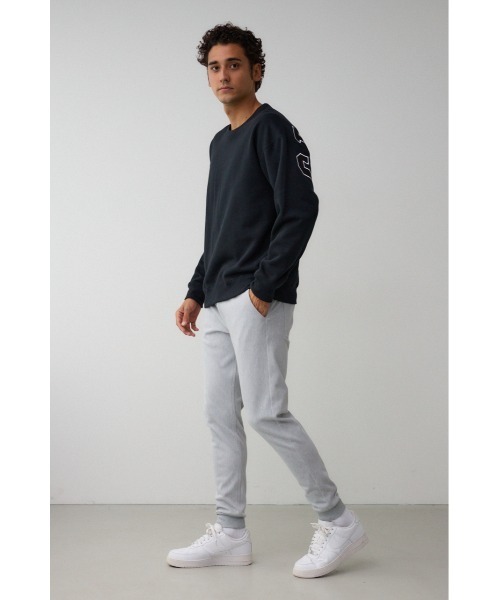 AZUL by moussy（アズールバイマウジー）の「EASY ACTION SLIM JOGGER 2ND（スウェットパンツ・メンズ・ブラック/杢グレー/ライトベージュ/チャコールグレー・MEDIUM/X-SMALL/SMALL/LARGE/X-LARGE）」の19枚目の写真