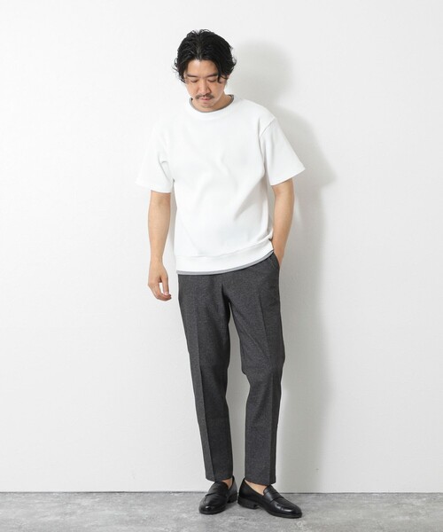 NOLLEY’S(ノーリーズ)の「【IRM】《吸水速乾/UVカット》ワッフルフェイクレイヤードTee 25SS(Tシャツ/カットソー・メンズ・ネイビー/グレイッシュブルー/ベビーピンク/ブラック/ホワイト/ベージュ・M/L/XL/S)」の12枚目の写真