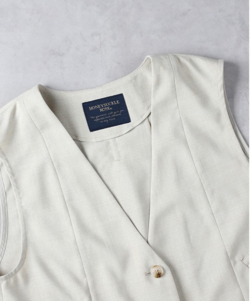 Right-on（ライトオン）の「【HONEYSUCKLE ROSE】フレアベスト（その他トップス・レディース・ダークグレー/キナリ・L/M）」の7枚目の写真