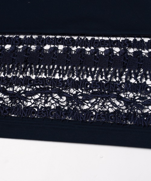 mintdesigns（ミントデザインズ）の「LACE T-SHIRT（Tシャツ/カットソー・レディース・ネイビー/ホワイト・ONE SIZE）」の13枚目の写真
