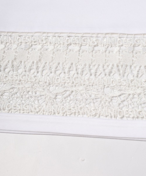 mintdesigns（ミントデザインズ）の「LACE T-SHIRT（Tシャツ/カットソー・レディース・ネイビー/ホワイト・ONE SIZE）」の11枚目の写真