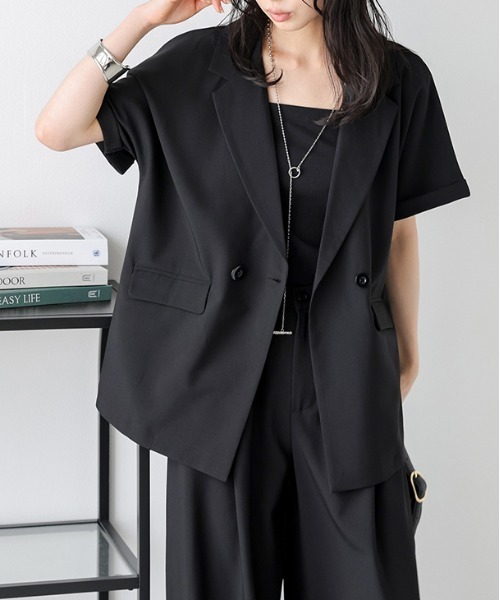 AMELY（エミリー）の「選べる テーラードジャケット・ベスト・ワイドパンツ（その他トップス・レディース・ブラウン/グレー/ホワイト/ブラック/ホワイト系その他2/ブラック系その他2/グレー系その他2/ブラウン系その他2/ブラック系その他/グレー系その他/ブラウン系その他/ホワイト系その他・フリー/M/L）」の5枚目の写真