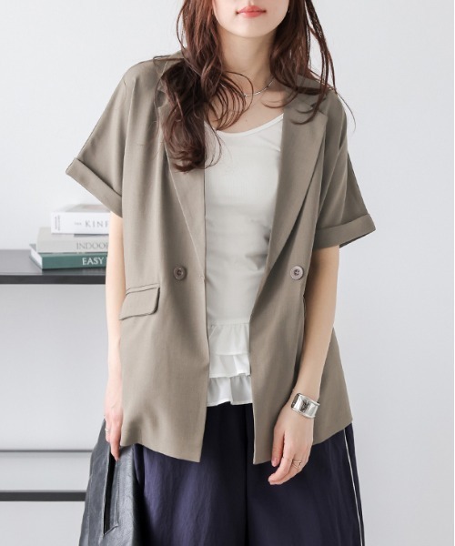 AMELY（エミリー）の「選べる テーラードジャケット・ベスト・ワイドパンツ（その他トップス・レディース・ブラウン/グレー/ホワイト/ブラック/ホワイト系その他2/ブラック系その他2/グレー系その他2/ブラウン系その他2/ブラック系その他/グレー系その他/ブラウン系その他/ホワイト系その他・フリー/M/L）」の11枚目の写真