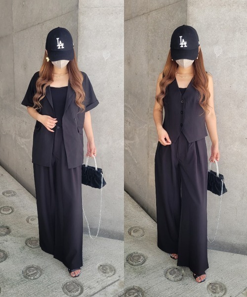 AMELY（エミリー）の「選べる テーラードジャケット・ベスト・ワイドパンツ（その他トップス・レディース・ブラウン/グレー/ホワイト/ブラック/ホワイト系その他2/ブラック系その他2/グレー系その他2/ブラウン系その他2/ブラック系その他/グレー系その他/ブラウン系その他/ホワイト系その他・フリー/M/L）」の19枚目の写真