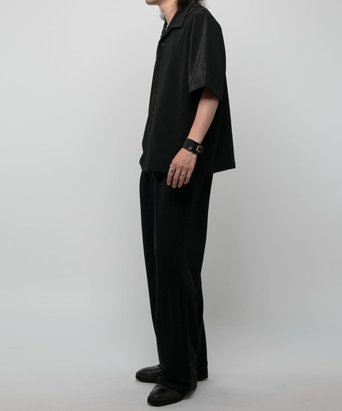 Lui's（ルイス）の「コードピケオープンカラーシャツ（シャツ/ブラウス・メンズ・ブラック/ライトグレー・M/S）」の7枚目の写真