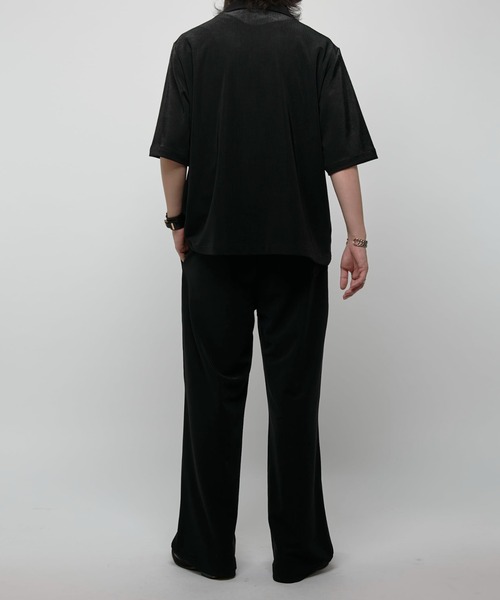 Lui's（ルイス）の「コードピケオープンカラーシャツ（シャツ/ブラウス・メンズ・ブラック/ライトグレー・M/S）」の8枚目の写真