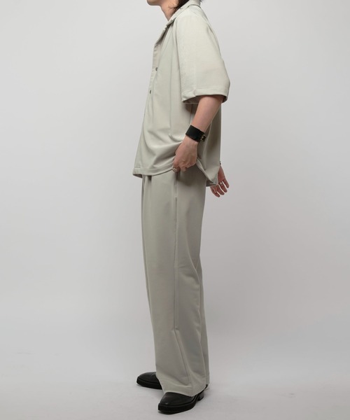 Lui's（ルイス）の「コードピケオープンカラーシャツ（シャツ/ブラウス・メンズ・ブラック/ライトグレー・M/S）」の13枚目の写真