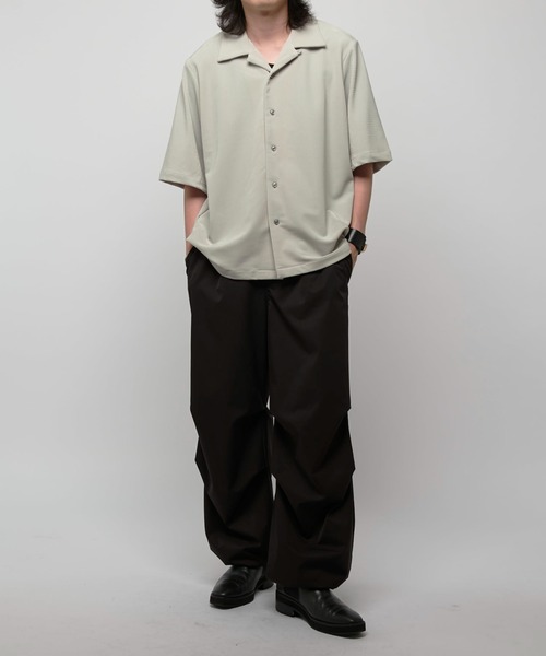 Lui's（ルイス）の「コードピケオープンカラーシャツ（シャツ/ブラウス・メンズ・ブラック/ライトグレー・M/S）」の20枚目の写真