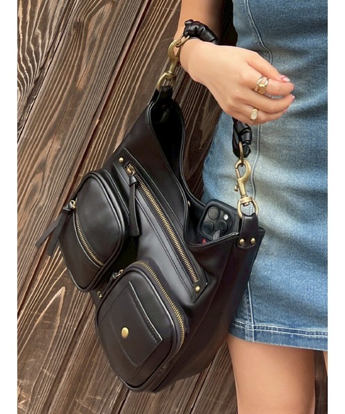 EVRIS（エヴリス）の「バックリボンオープンデニムミニワンピース（ワンピース・レディース・ブラック/ブルー・SMALL/MEDIUM）」の6枚目の写真