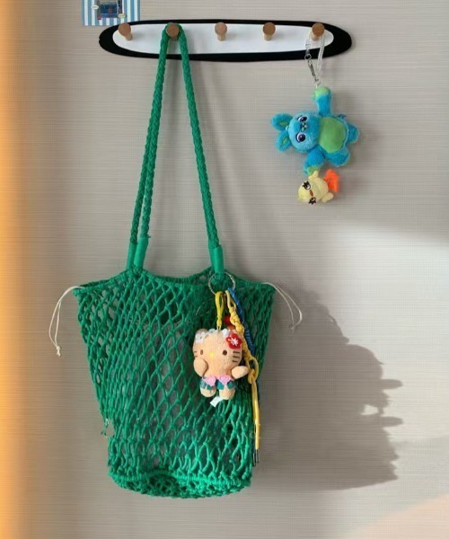 Mela(メラ)の「MESH TOTE BAG(トートバッグ・レディース・ブラック/ホワイト/グリーン/ピンク/ベージュ/イエロー/レッド/ブルー/パープル・FREE)」の17枚目の写真