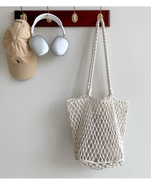 Mela(メラ)の「MESH TOTE BAG(トートバッグ・レディース・ブラック/ホワイト/グリーン/ピンク/ベージュ/イエロー/レッド/ブルー/パープル・FREE)」の15枚目の写真