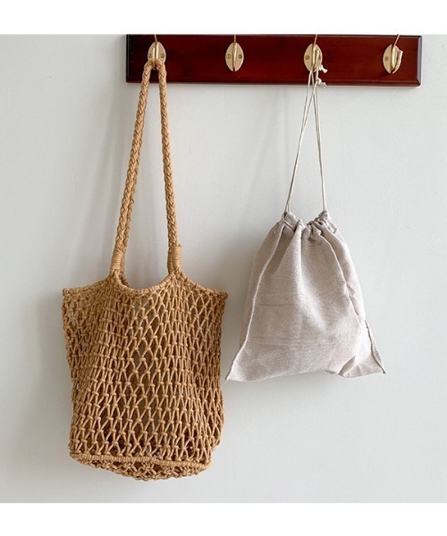 Mela(メラ)の「MESH TOTE BAG(トートバッグ・レディース・ブラック/ホワイト/グリーン/ピンク/ベージュ/イエロー/レッド/ブルー/パープル・FREE)」の16枚目の写真