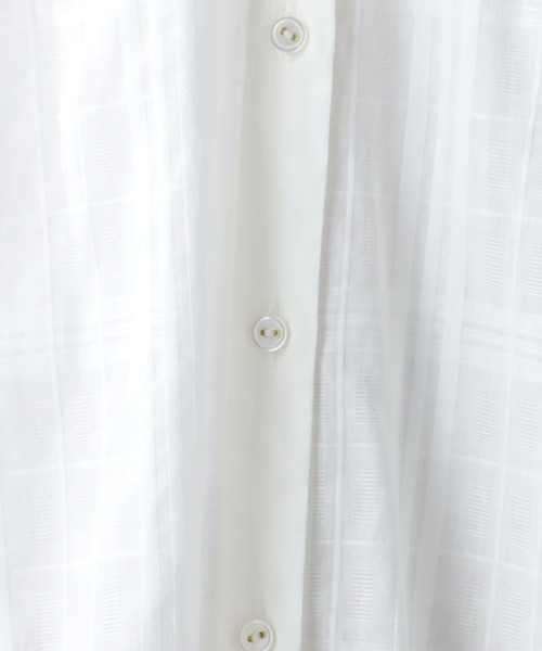 GALLORIA（ギャローリア）の「シアースキッパーブラウス（シャツ/ブラウス・レディース・オレンジ/オフホワイト・M/S/LL/L）」の6枚目の写真