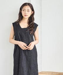 ADIEU TRISTESSE黒エンブロイダリーレース ロングシャツワンピースF SEN0230〕エンブロイダリーバックフライシャツドレス | AAYUSHI