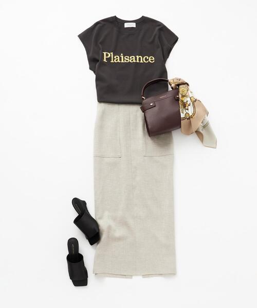 OPAQUE.CLIP（オペークドットクリップ）の「《美人百花掲載》ストレッチリネンライクタイトスカート【洗濯機洗い可】（スカート・レディース・ベージュ/グレー/ネイビー・38/40/36/42）」の21枚目の写真