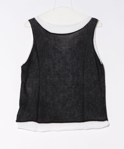 ANAP(アナップ)の「重ね着風 ニット タンクトップ(ニット/セーター・レディース・ブラック/ライトグレー/グレー・FREE)」の4枚目の写真