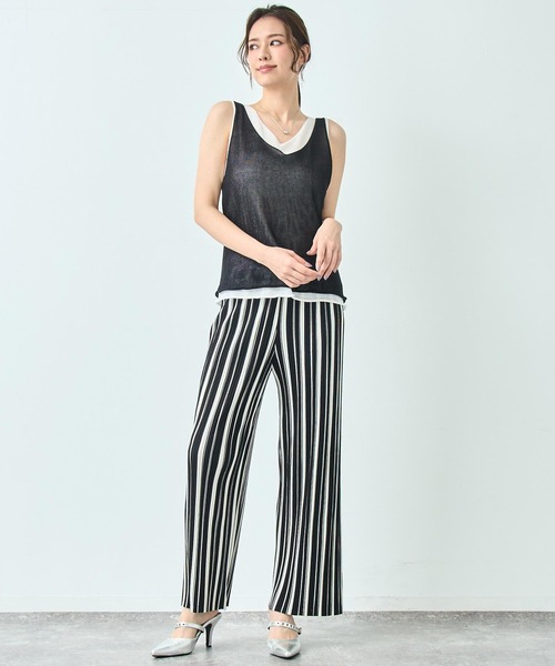 ANAP(アナップ)の「重ね着風 ニット タンクトップ(ニット/セーター・レディース・ブラック/ライトグレー/グレー・FREE)」の17枚目の写真