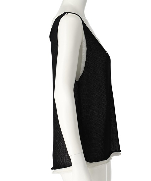 ANAP(アナップ)の「重ね着風 ニット タンクトップ(ニット/セーター・レディース・ブラック/ライトグレー/グレー・FREE)」の5枚目の写真