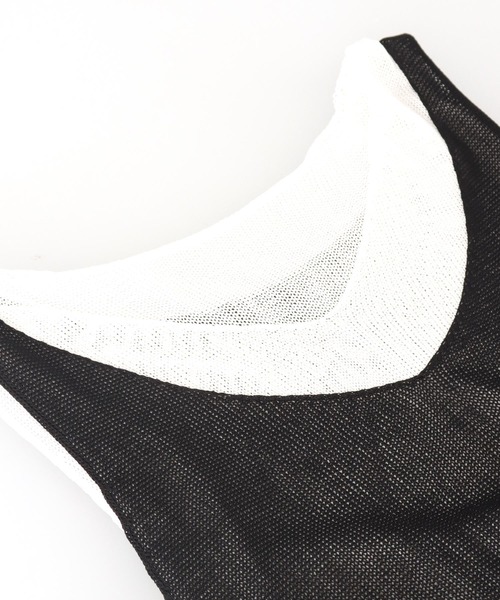 ANAP(アナップ)の「重ね着風 ニット タンクトップ(ニット/セーター・レディース・ブラック/ライトグレー/グレー・FREE)」の6枚目の写真