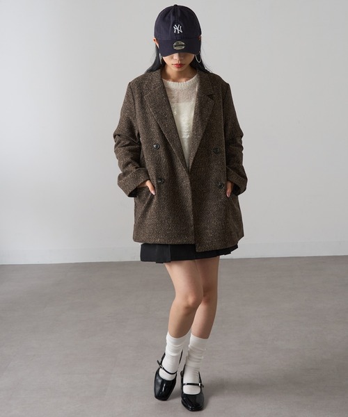 MAGASIN DE MODE Onjna（マガジンデモードオンジェナ ）の「【MAGASIN DE MODE Onjna】ツイードテーラードジャケット ジャケットコート XNN（テーラードジャケット・レディース・ブラック/ブラウン・FREE）」の16枚目の写真