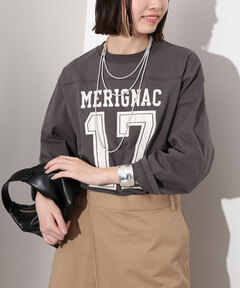セール】【WEB限定】 LESCALAプリントフレンチスリーブTEE（T