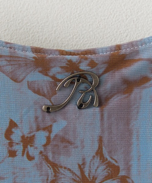 Chick（チック）の「Floral sheer camisole/花柄 シアーキャミソール（キャミソール・レディース・ブラック/グレー/ブルー・FREE）」の5枚目の写真