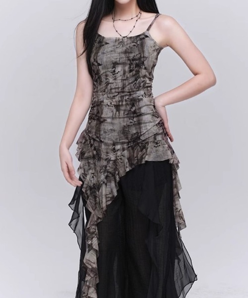 Chick（チック）の「Floral sheer camisole/花柄 シアーキャミソール（キャミソール・レディース・ブラック/グレー/ブルー・FREE）」の22枚目の写真