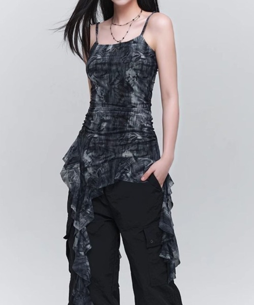 Chick（チック）の「Floral sheer camisole/花柄 シアーキャミソール（キャミソール・レディース・ブラック/グレー/ブルー・FREE）」の19枚目の写真