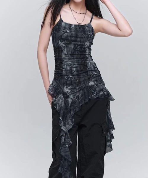 Chick（チック）の「Floral sheer camisole/花柄 シアーキャミソール（キャミソール・レディース・ブラック/グレー/ブルー・FREE）」の18枚目の写真