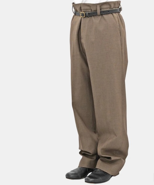 Dhruv Kapoor(ドゥルーフ・カプール)の「【Dhruv Kapoor】 TAILORED LONG PANTS(スラックス・メンズ・オリーブ/ブラック・LARGE/X-LARGE)」の4枚目の写真