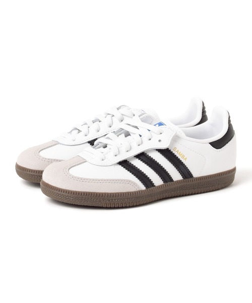 こども ビームス（コドモビームス）の「adidas /Samba OG Comfort Closure Elastic Lace Kids（17～21cm）（スニーカー・キッズ・ホワイト/ブラック・18/19/20/21/17）」の2枚目の写真