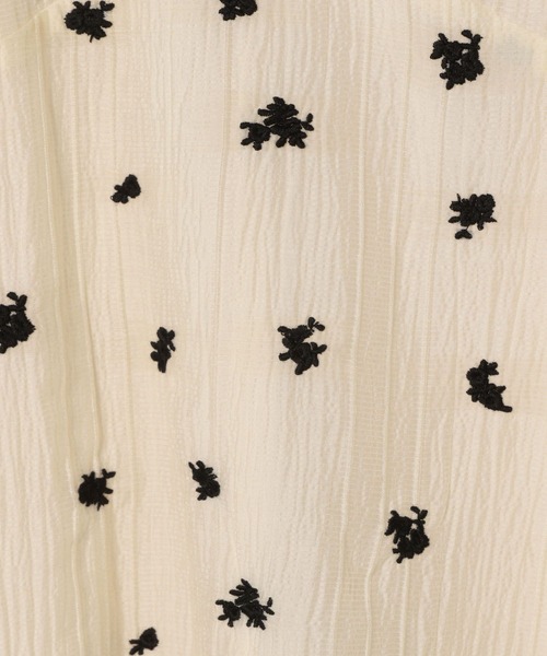 BAYFLOW（ベイフロー）の「[長さ調整可]エンブロイダリーワンピース（ワンピース・レディース・オフホワイト/ブラック・FREE）」の12枚目の写真