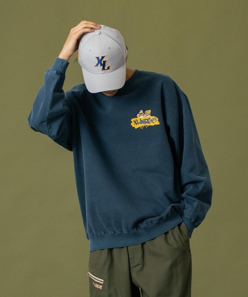 XLARGE（エクストララージ）の「PIGMENT BOMB CREWNECK SWEAT SHIRT（スウェット・メンズ・ブラック/ブラウン/ネイビー・S/M/L/XL）」の19枚目の写真