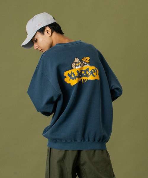 XLARGE（エクストララージ）の「PIGMENT BOMB CREWNECK SWEAT SHIRT（スウェット・メンズ・ブラック/ブラウン/ネイビー・S/M/L/XL）」の20枚目の写真