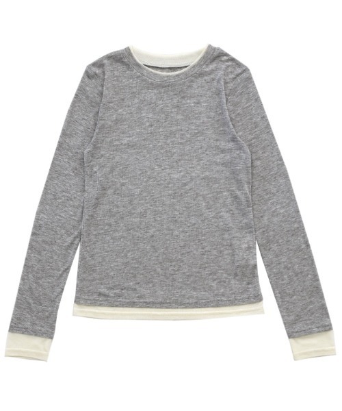 select MOCA（セレクトモカ）の「フェイクレイヤードシアートップス（T