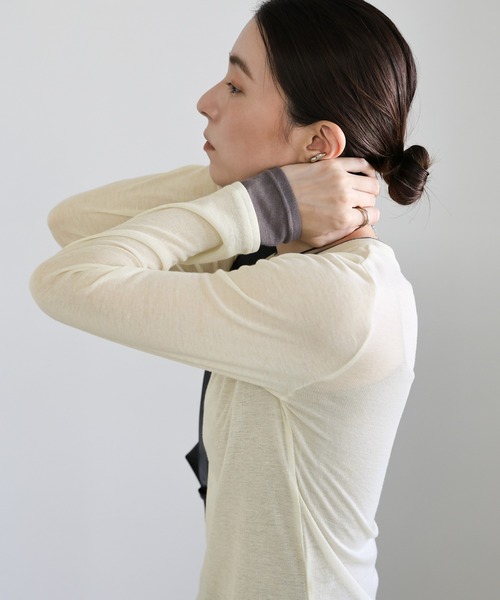 フェイクレイヤードシアートップス（Tシャツ/カットソー）｜select