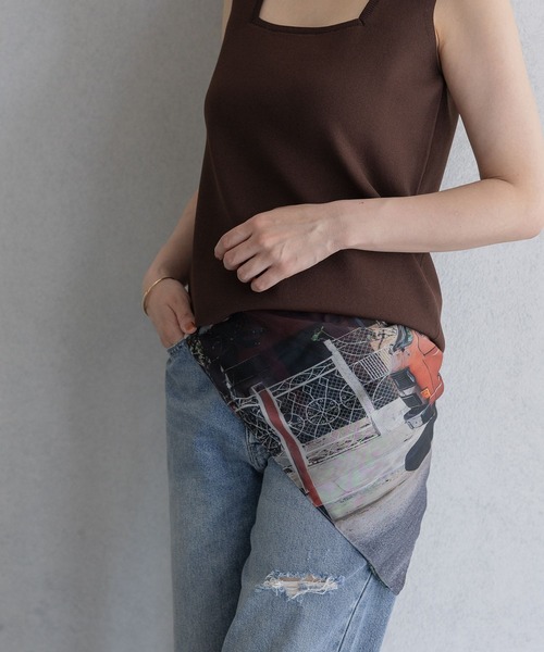 A part by（アパートバイ）の「【セレクト】LY_PanoScarf（バンダナ/スカーフ・レディース・ライトブルー/レッド・FREE）」の7枚目の写真