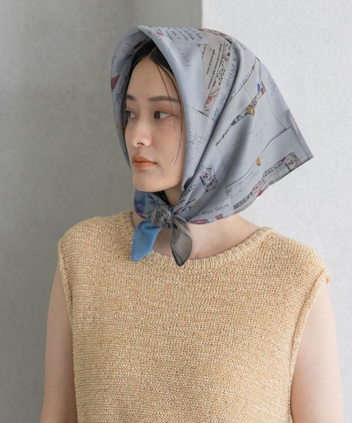 A part by（アパートバイ）の「【セレクト】LY_PanoScarf（バンダナ/スカーフ・レディース・ライトブルー/レッド・FREE）」の16枚目の写真