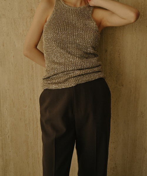 anuans（アニュアンス）の「スーチングセミフレアパンツ（スラックス・レディース・ブラウン/グレー・S/M）」の18枚目の写真